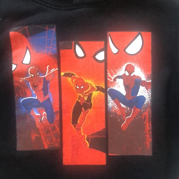 Marvel Spider-Man￼ Boys Pull over Sweatshirt￼ Long sleeve hooded size 5T. Movie - Picture 6 of 10